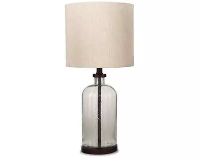 Bandile Modern Farmhouse 22.5  Seeded Glass Table Lamp Bronze • $55.30