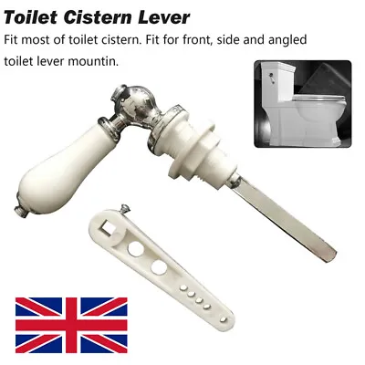 Ceramic Victorian Toilet Cistern Lever Flush Handle Replacement Traditional Part • £8.97