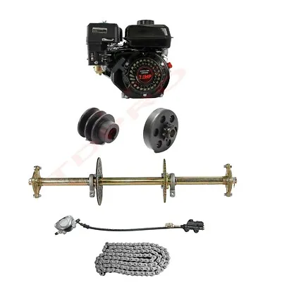 32  Go Kart Rear Axle Kit + 7HP 210cc OHV Engine Motor For ATV Drift Trike Mower • $505.47