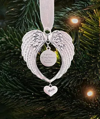 £3.75 • Buy Angel Wings Memorial Christmas Tree Decoration In Loving Memory Gift Mum Dad Nan