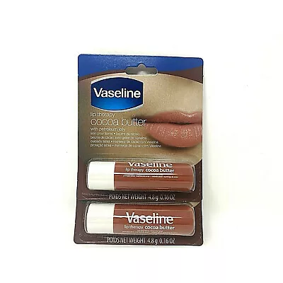 Vaseline Lip Therapy Cocoa Butter With Petroleum Jelly Pack Of 2 • $8.99