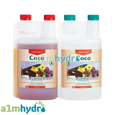 £17.95 • Buy Canna Coco A+B 1 Litre Veg And Flower Plant Food Base Nutrients Hydroponics
