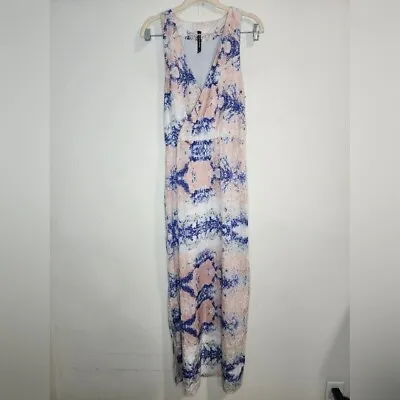 W118 By Walter Baker Water Color Tie Dye  Sleeveless Women 6 Slit Maxi Dress • $17.99