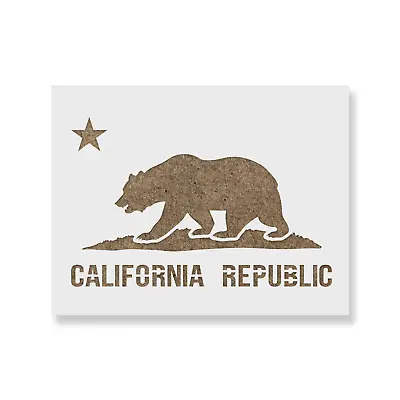 California Flag Stencil - Durable & Reusable Mylar Stencils • $5.99