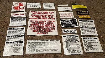 18 Pc OEM RV Safety Stickers Warning Decals Compliant Precaution Camper Trailer • $14.41