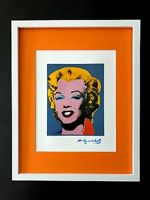 Andy Warhol + Rare 1984 Signed Marilyn Monroe Print Matted And Framed • $169