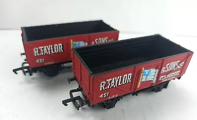 2 X Bachmann Branchline 7 Plank Open Wagons. R.Taylor & Sons. OO Scale. • $25