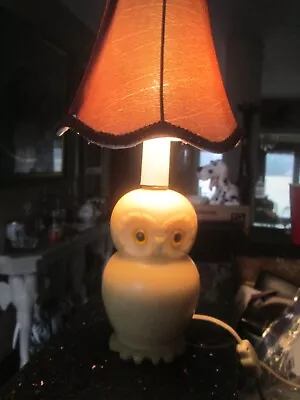 Cutest Vintage Mini Alabaster Marble Owl Lamp • $64.77