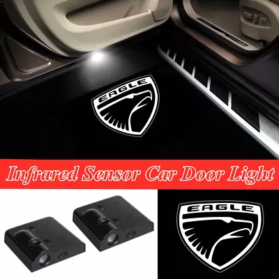 2Pcs LED  Black White EAGLE Car Door Welcome Laser Projector Ghost Shadow Lights • $18.99