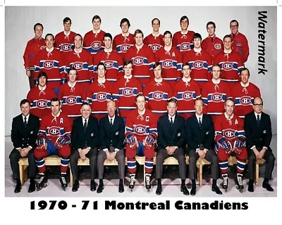 NHL 1970 - 71 Color Team Picture Montreal Canadiens 8 X 10 Photo Picture • $5.99