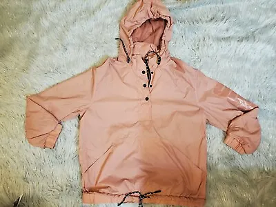 UGG Cameron Pink Dawn Zip Anorak Raincoat Coat Jacket Logo Size Medium $150 • $29.69