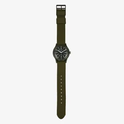 Timex Watch TW2P88400 Original Vietnam Camper 36mm Black Dial Khaki Nylon Strap • $82.70