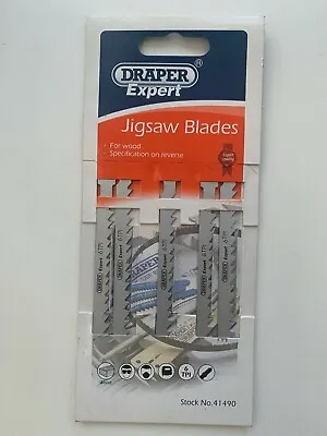 £7.99 • Buy JigSaw Blades For Wood, Draper 41490 75mm 6TPI Tungsten Alloy Steel, X 5pcs