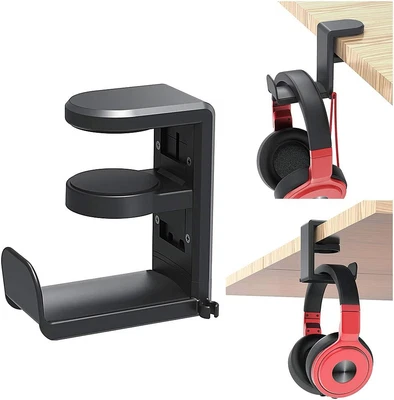 $18.66 • Buy PC Gaming Headset Headphone Hook Holder Hanger Mount, Headphones Stand With Adju