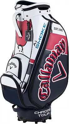 Callaway Golf Men's Caddy Bag CRT TOUR 24 JM 9.5 X 47 Inch 4.7kg White Navy Red • $314.66