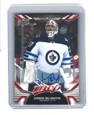 2022/23 Upper Deck MVP CONNOR HELLEBUYCK Red Auto #205 Winnipeg Jets 4/5 • $54.23