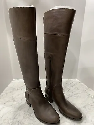 Vince Camuto Bendra Over The Knee Brown Leather Riding Boots WMNS Sz. 9.5 NEW • $89.99