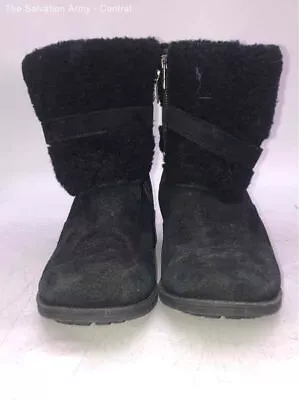 UGG Womens Blayre II 1006039 Black Suede Round Toe Ankle Shearling Boots Size 8 • $7.99