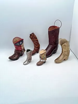 Assorted  Western Cowboy Boots Mini Figurines Collectables 2.5 -6  • $22.13