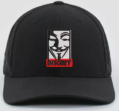 Anonymous Guy Fawkes V For Vendetta Disobey Embroidered Low Profile Baseball Hat • $19.99