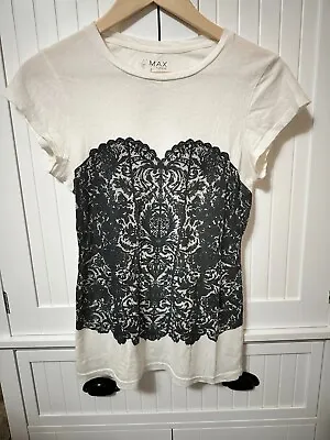 Miley Cyrus Max Azria Short Sleeve Illusion Short Tee Juniors Size L • $6.99