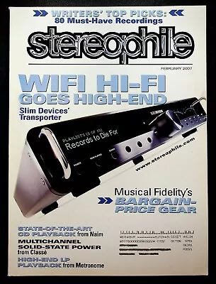 Stereophile Magazine February 2007 Slim Devices Transporter Naim Classe Metronom • $16.99