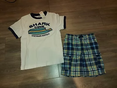 Gymboree Shark Patrol Boys Size 5 2 Piece Summer Set NWT EUC • $19.99