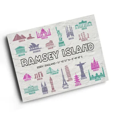 A3 PRINT - Ramsey Island Essex England - World Landmarks • £9.99
