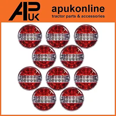 10x LED 5.5 Inch Round Rear Brake Tail Lights Lamp Daxara Maypole Erde Trailer • $233.33