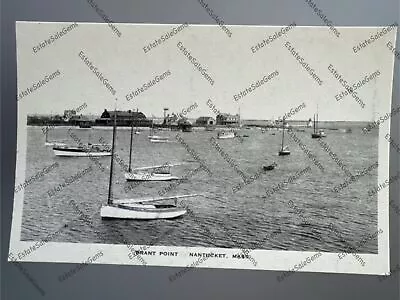 Vintage Postcard Brant Point Nantucket Massachusetts Boats H. Marshall Gardiner • $19.99