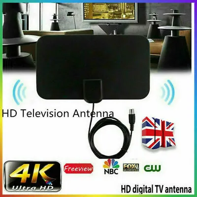 £4.99 • Buy 2000Miles TV Antenna Aerial Indoor HD Digital Signal Amplified Freeview 4K 1080