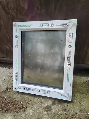 £35 • Buy DOUBLE GLAZED WHITE UPVC WINDOW 410mm X510mm INCLUDING 150  CILL, OBSCURE GLASS 