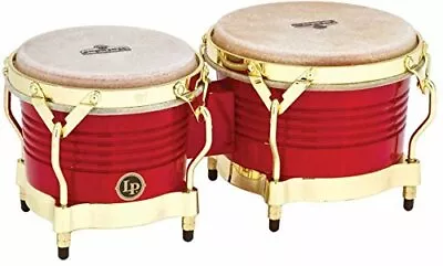 Latin Percussion M201-RW LP Matador Wood Bongos - Blaze Red/Gold Tone • $229.76