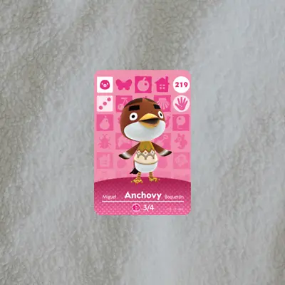 Animal Crossing Amiibo Cards - Series 3 - 219 Anchovy • $6.28