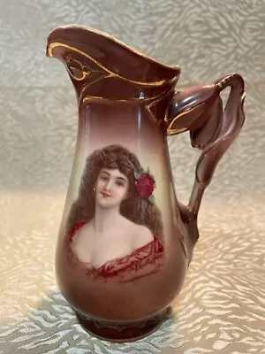 VTG Antique Victoria Austria Woman Portrait Porcelain Vase/Pourer • $9.99