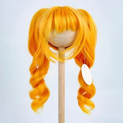 1/3 BJD Doll Wigs 8-9 Inch Head Orange Yellow Pigtails Long Braid DIY Hair SD • $28.99