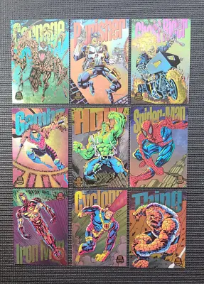 1994 Marvel Universe - Power Blast  (Rainbow) - 9 Card Complete Set • $29.99