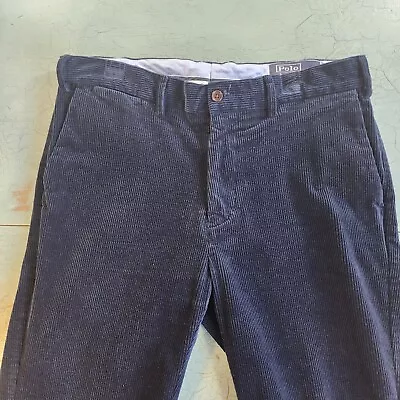 Polo Ralph Lauren Corduroy Pants Mens 34x32 Navy Blue Classic Fit Straight VTG • $27