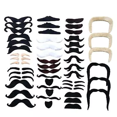 Halloween 16 Styles Fake Moustache Artificial Beards Novelty Durable Realistic • £6.58