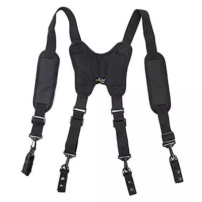  Nylon Police Duty Belt Suspenders - Duty Belt Harness Tool Belt Black 911 • $33.28