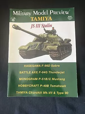 Military Model Preview Vol 3.11 Tamiya JS III Stalin Churchill Mk.VII Type 90 3 • $4.99