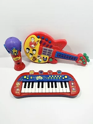 Vintage Original Wiggles Electric Guitar Microphone & Keyboard Tested & Working • $64.99