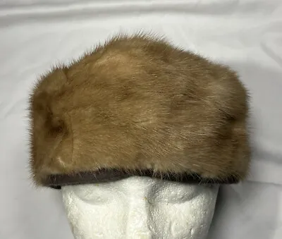 Mink Pillbox Hat Blond Size S Vintage 60s • $28