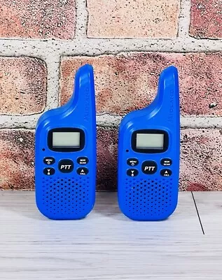 Midland X-Talker Walkie Talkies T20 Two Way Radios Set Of 2 Blue Pair Tested • $14.44