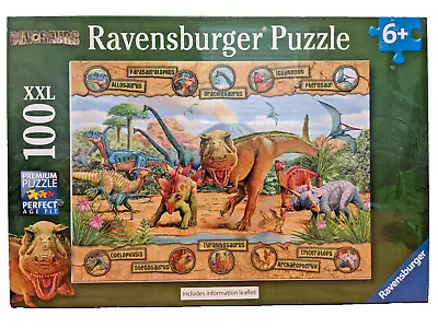 Dinosaurs Jigsaw Premium Puzzle For Kids Ravensburger 100 XXL Piece • $12.71