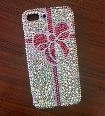 Pink Bow Diamante Top Jewel Bling Glitter Sparkly Bling Phone Cases • $26.27