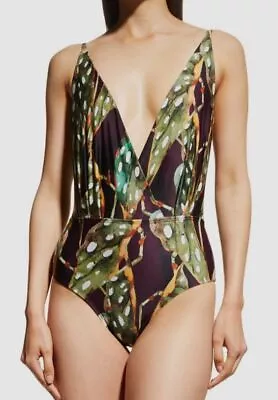 $163 Lenny Niemeyer Women's Purple Transpassed One Piece Swimsuit Size Small • $51.58