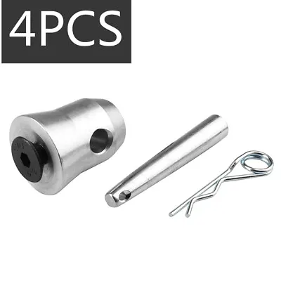 $19.99 • Buy 4Pcs Aluminum Half Conical Coupler With Clips Pins For Stage Truss Fit F34 F33
