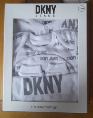 DKNY Jeans 5pc Baby Gift Set - Grey 3-6M • £14