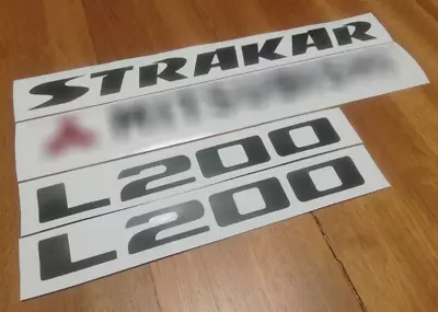 Decals Strakar L200 - Fits Mitsubishi 4x4 AWD - Reproduction Sticker • $11